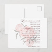 Liefde is geduldig - Briefkaart van de Schrift (Voorkant / Achterkant)