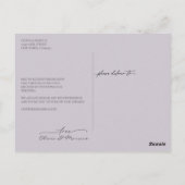 Liefde is geduldig bruiloft uitstel Dusty Plum Briefkaart (Achterkant)