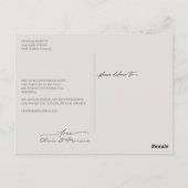 Liefde is geduldig bruiloft uitstel Mauve Briefkaart (Achterkant)