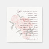 Liefde is geduldig - Bruiloftsservetten met Schrif Servet (Voorkant)