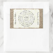 Liefde is geduldig, circulaire tekst bruiloft Stic Rechthoekige Sticker (Tas)