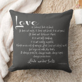 Liefde is Geduldig (Corinthiërs schriftuurvers) gr Kussen (Deken)