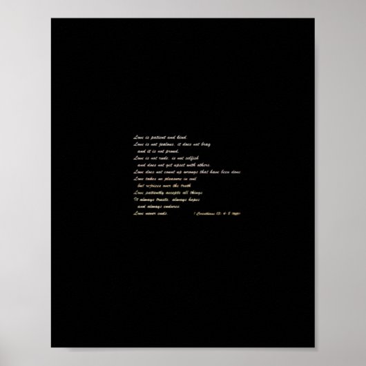 Liefde is Geduldig Eenvoudig Inspirerend Ontwerp Poster (Voorkant)