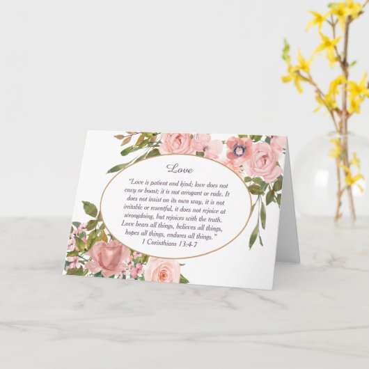 Liefde is geduldig en vriendelijk Bloemen All Occa Kaart (Gele Bloem)