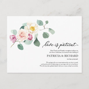 Liefde Is Geduldig Eucalyptus Huwelijksuitstel Briefkaart