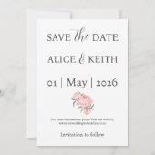 Liefde is geduldig – Floral Scripture Save the Dat Save The Date (Achterkant)