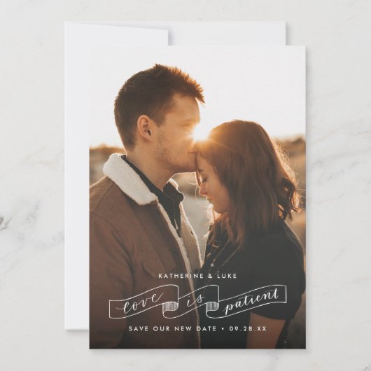 Liefde is Geduldig Foto Nieuwe Datum Aankondiging (Voorkant)