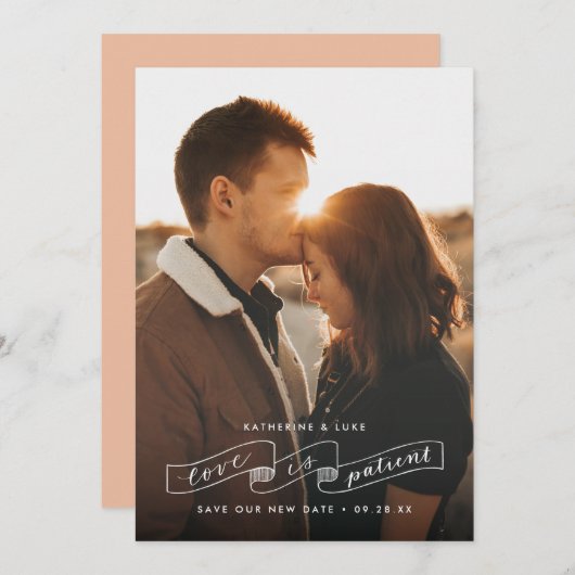 Liefde is Geduldig Foto Nieuwe Datum Aankondiging (Voorkant / Achterkant)