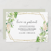 Liefde Is Geduldig Groene Huwelijk Nieuwe Datum Kaart (Voorkant / Achterkant)