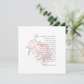 Liefde is geduldig - huwelijksuitnodiging kaart (Staand voorkant)