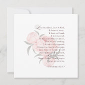 Liefde is geduldig - huwelijksuitnodiging kaart (Voorkant)