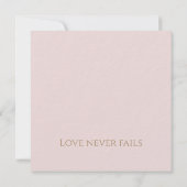 Liefde is Geduldig Huwelijksuitstel Aankondiging (Achterkant)