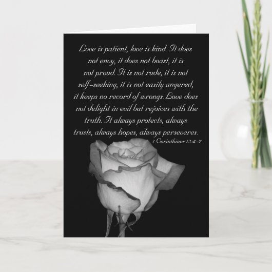 Liefde is geduldig... kaart (Voorkant)