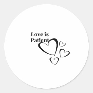Liefde Is Geduldig Kalm Esthetisch Ronde Sticker