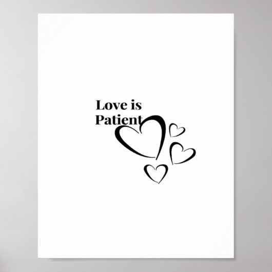 Liefde is Geduldig Kalme Esthetiek  Poster (Voorkant)