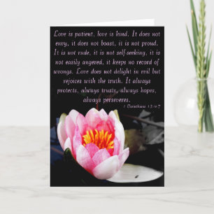 Liefde is geduldig, liefde is aardig. Het is... Kaart