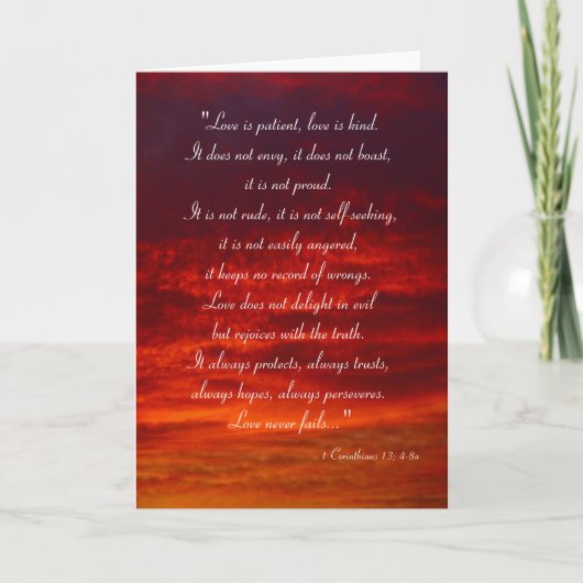 Liefde is geduldig, liefde is aardig kaart (Voorkant)