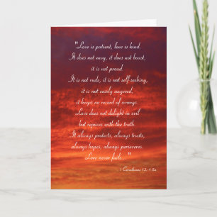 Liefde is geduldig, liefde is aardig kaart