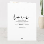 Liefde is geduldig, liefde is aardig kaart (Achterkant)