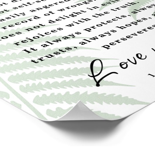 Liefde is geduldig, liefde is aardig poster (Hoek)