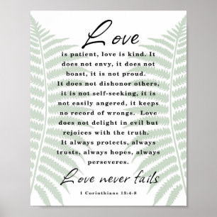 Liefde is geduldig, liefde is aardig poster