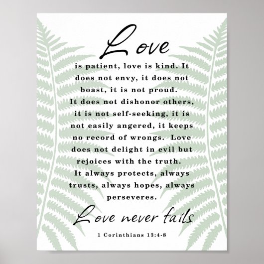 Liefde is geduldig, liefde is aardig poster (Voorkant)