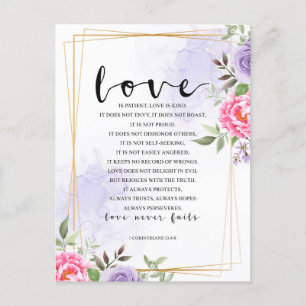 Liefde is geduldig, Liefde is een aardig Briefkaar Briefkaart