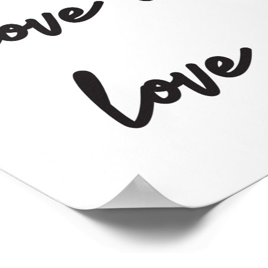 Liefde is geduldig, Liefde is een Inspirerend cita Poster (Hoek)