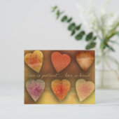 Liefde is geduldig, liefde is vriendelijk briefkaart (Staand voorkant)