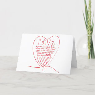 Liefde is Geduldig Liefde is Vriendelijk Christeli Bedankkaart