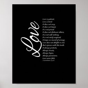 Liefde is Geduldig Liefde is Vriendelijk Corinthië Poster