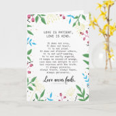 Liefde is geduldig, liefde is vriendelijk - Kaart (Gele Bloem)