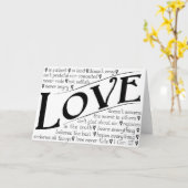 Liefde is geduldig, liefde is vriendelijk kaart (Gele Bloem)