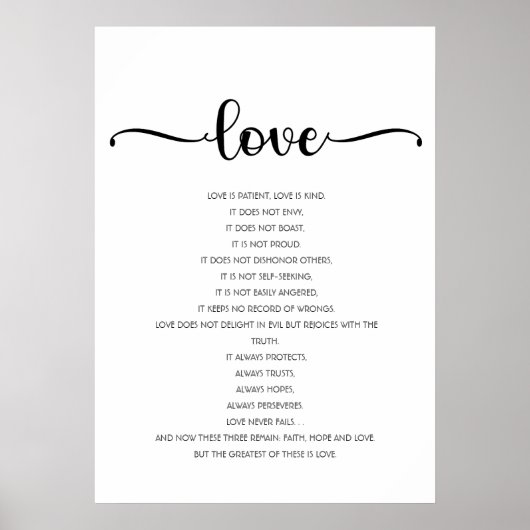 Liefde is Geduldig, Liefde is Vriendelijk, Liefde, Poster (Voorkant)