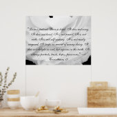 Liefde is geduldig. Liefde is vriendelijk. Poster (Keuken)
