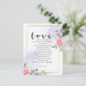 Liefde is geduldig, liefde is vriendelijk Postkaar Briefkaart (Staand voorkant)