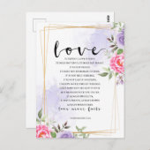 Liefde is geduldig, liefde is vriendelijk Postkaar Briefkaart (Voorkant / Achterkant)