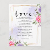 Liefde is geduldig, liefde is vriendelijk Postkaar Briefkaart (Voorkant)