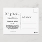 Liefde is geduldig Modern Zwart Script Foto Briefkaart (Achterkant)