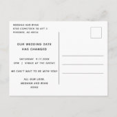 Liefde is Geduldig | Nieuwe Datum Modern Script Fo Aankondigingskaart (Achterkant)