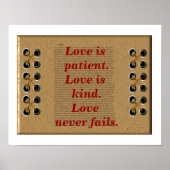 Liefde is geduldig. poster (Voorkant)