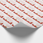 Liefde is Geduldig Rode Roos Cadeaupapier (Hoek)