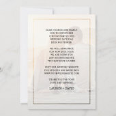 Liefde is Geduldig Romantische Script Foto Huwelij Aankondiging (Achterkant)