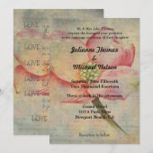 Liefde is geduldig roze dogwood bloemenbruiloft kaart (Voorkant / Achterkant)