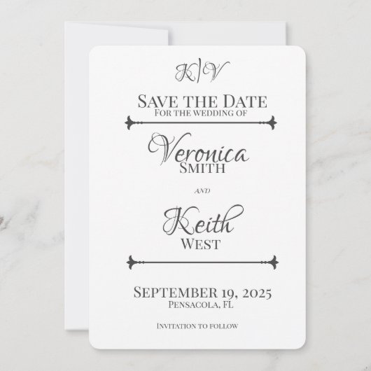 Liefde is geduldig - Save the Date Invitation Kaart (Achterkant)
