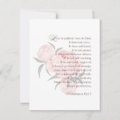 Liefde is Geduldig – Schrift RSVP-kaart RSVP Kaartje (Voorkant)