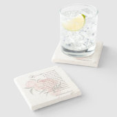 Liefde is geduldig – Schriftuurlijke zandsteen Ond Stenen Onderzetter (Zijkant)