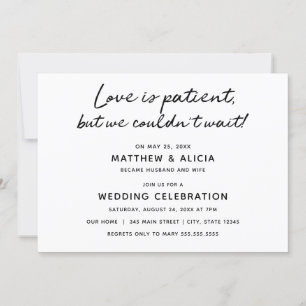 Liefde is geduldig Trouw Aankondiging Ontvangst