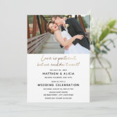 Liefde is geduldig Trouwkaart Borrel Kaart (Staand voorkant)