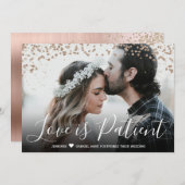Liefde is Geduldig Uitgestelde Trouw Aankondiging (Voorkant / Achterkant)